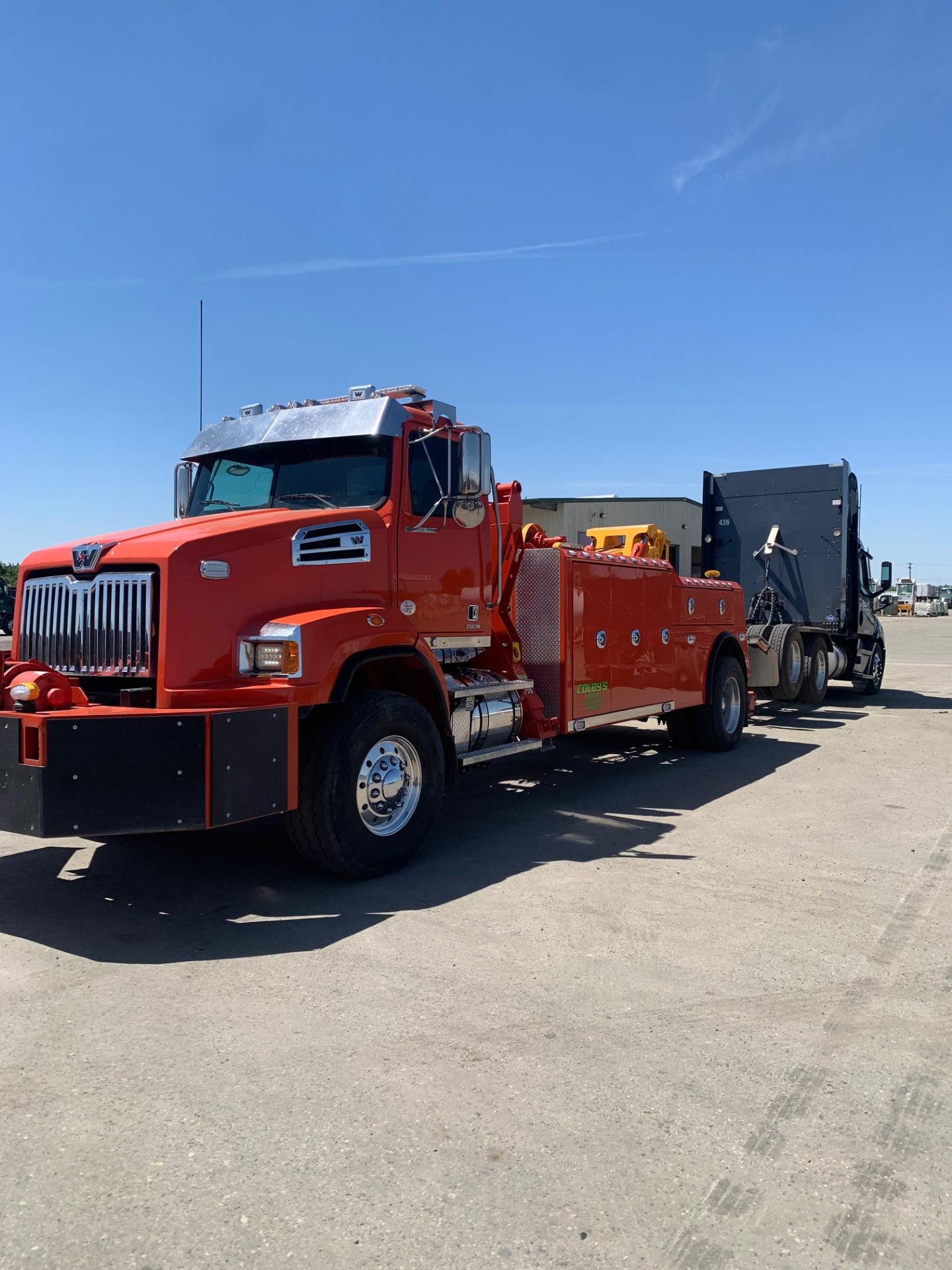 Red International Tow Truck